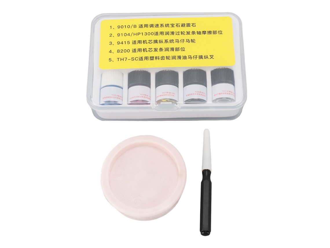 Kit De 5 Piezas De Aceite Lubricante Sintético Para Relojes Mecánicos Con Bolígrafo Y Recipiente Para El Aceite.