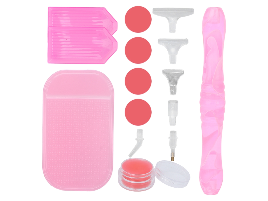 Kit De Herramientas Para Pintar Con Diamantes De Imitación Rosas, Con Plato Clasificador Y Pincel Puntiagudo.