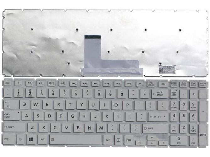 Teclado para Portátil Toshiba Satellite L55-B L55D-B L55Dt-B L55T-B Nsk-V91Sq Aebliu00120 9Z.Nbcsq.101 Blanco