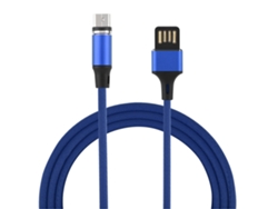 Cable De Datos Magnético De 1m De Carga Rápida Usb Para Android, Color Azul