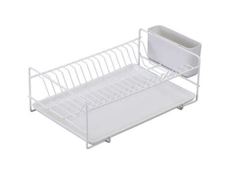 Escurreplatos plano blanco 38x25x12 cm