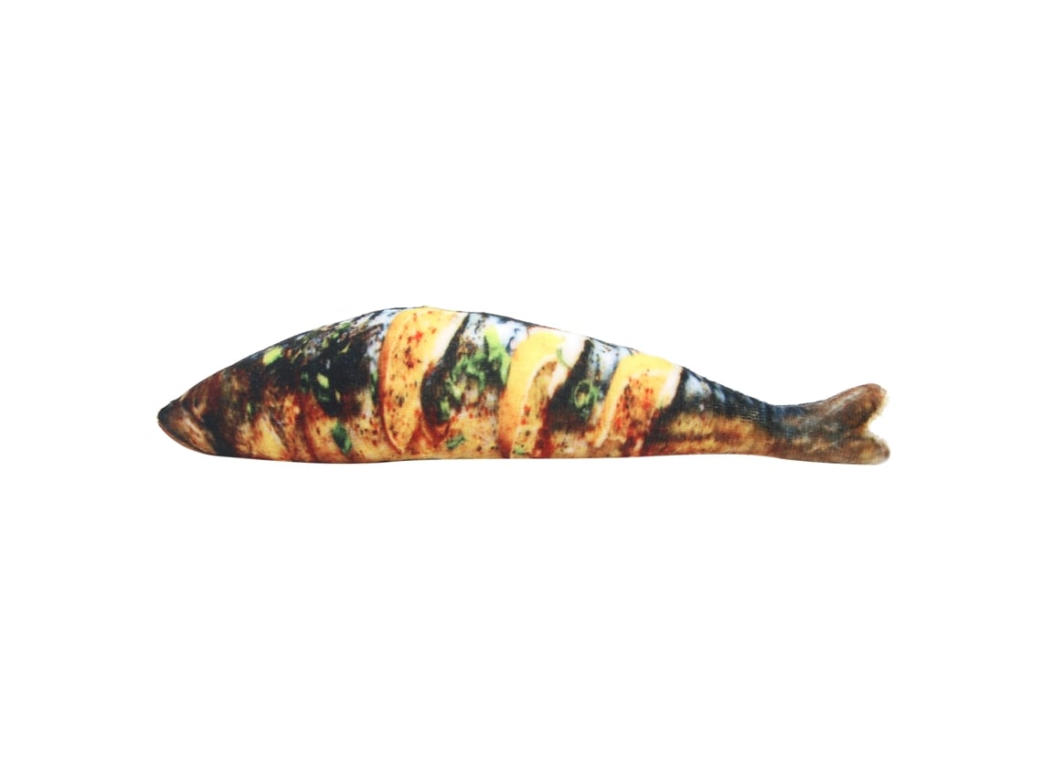 Travesseiro De Pelúcia Alimento Simulado Peixe Assado Macio Decorativo Lar Escritório