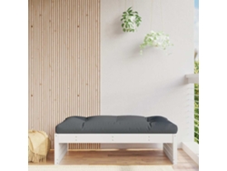Reposapiés de jardín 120x80 cm Pino macizo blanco Wsd10090 Lovely Home