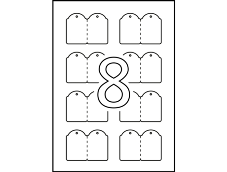 Etiquetas Colgables APLI A4 (Blanco - 36 X 53 mm)