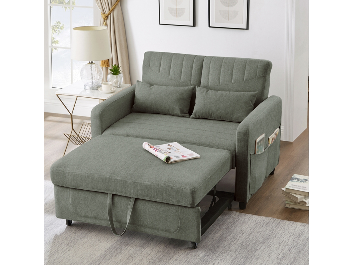 Sofá Cama Plegable 2 Plazas Con Respaldo Ajustable