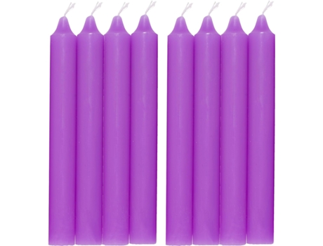 COM-FORT HOUSE- Vela de mesa Lila - Pack velas - Velas Decorativas Sin Perfume - Velas para tu Hogar COM-FORT HOUSE