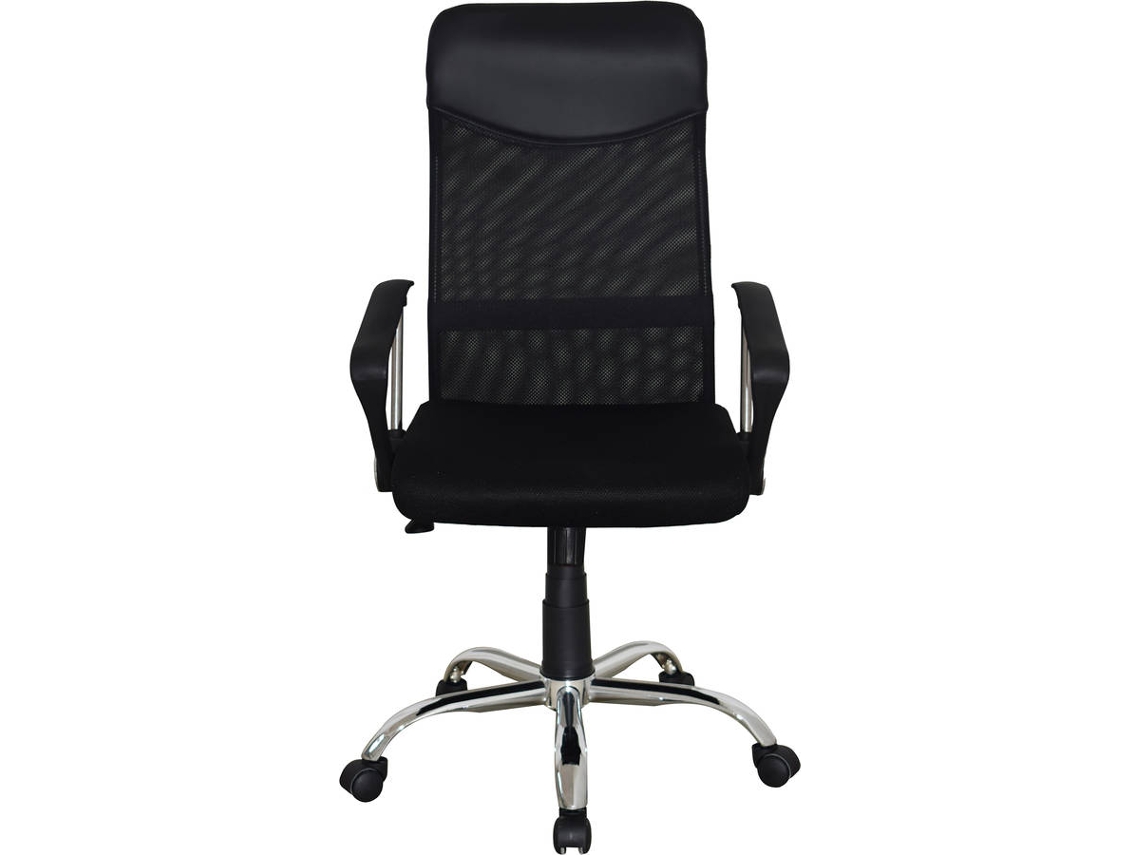Silla de Escritorio Operativa MITSAI Roma Negro (Brazos Fijos - Malla)