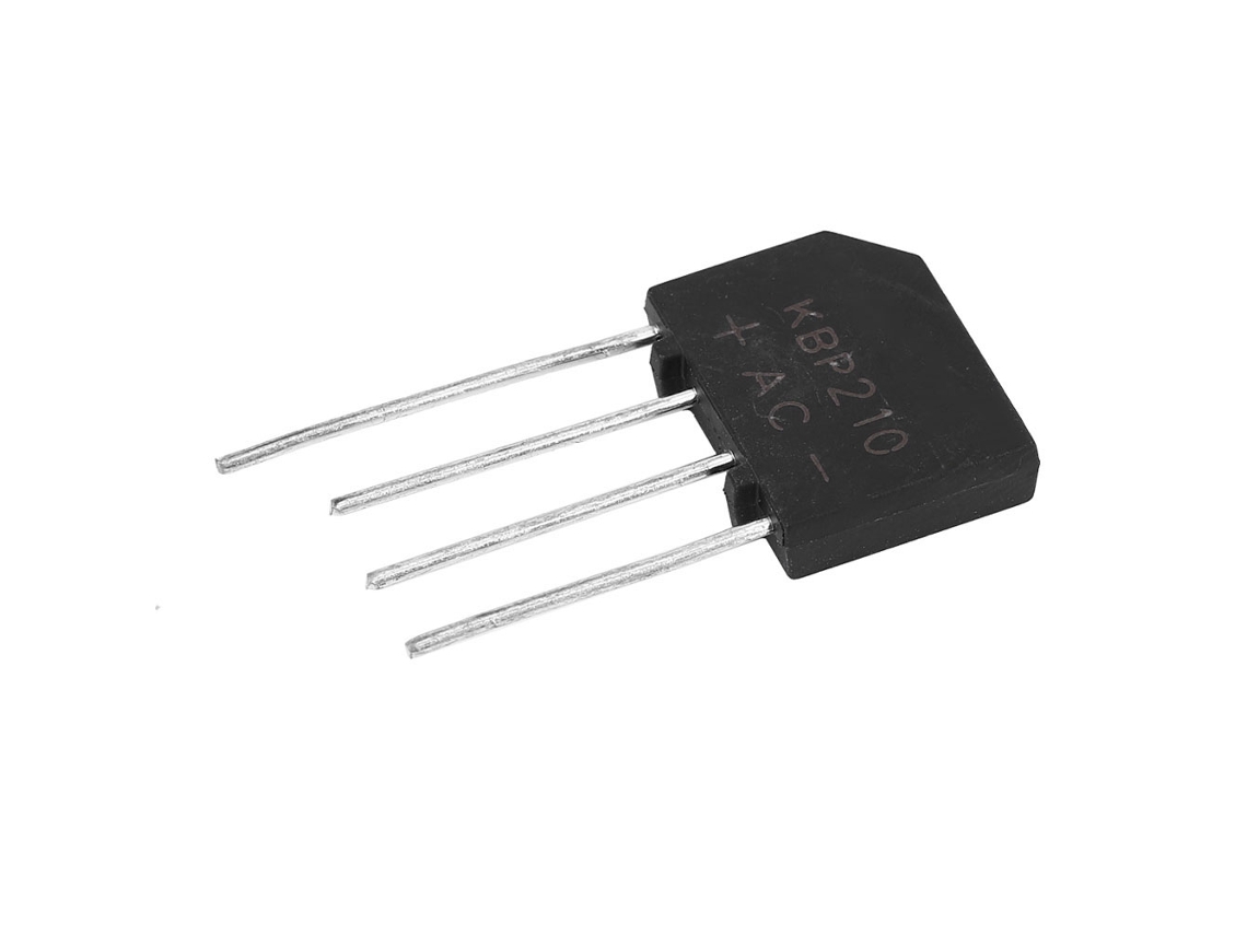 Puente De Diodos Rectificador Kbp210 2a 1000v Plano Para Circuitos Electrónicos Componentes Electrónicos