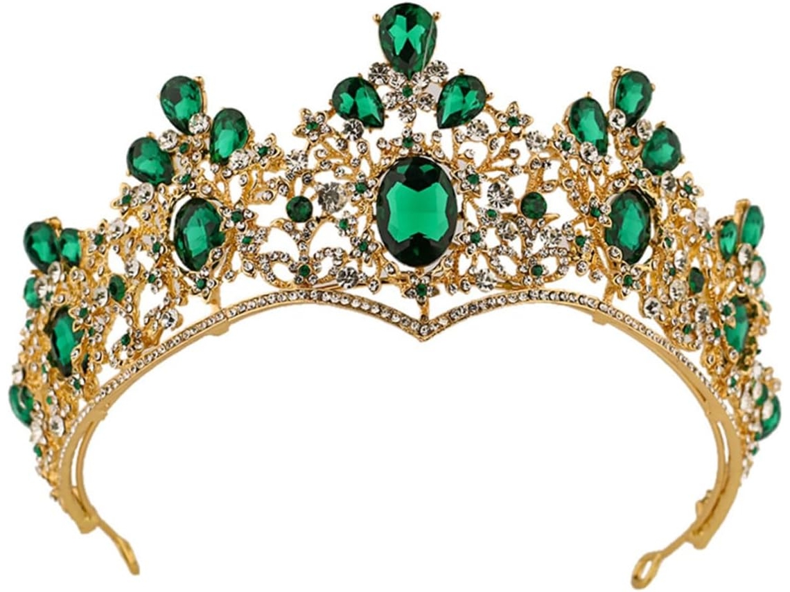 Cuelloronne De Mariée Baroque Verte Accesorio Coiffure Mariage Chic Bandeau Décoratif Para Fête Y ...