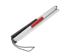 Bastón plegable para ciegos, 124 cm, 4 secciones