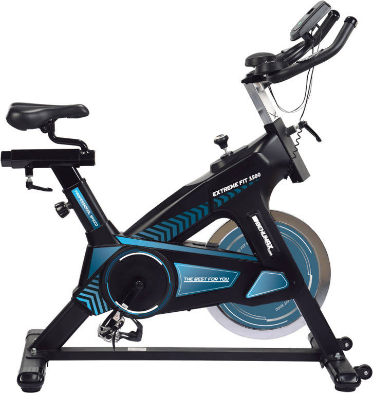 Bicicleta de Spinning  BEHUMAX Extreme Fit 3500 (110 x 54 x 120 cm - negro y azul)