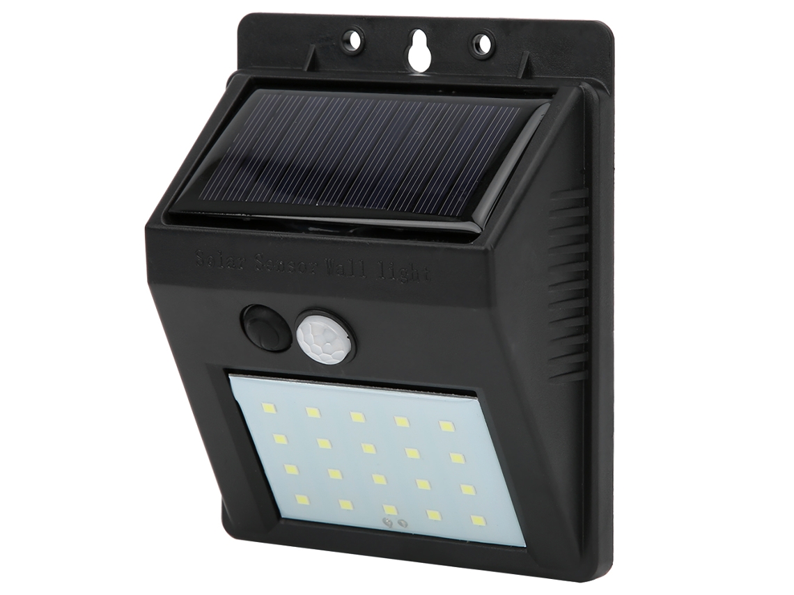 Omni-lámpara Mural Solar Con Sensor 20led Para Jardín, Patio, Pasillos, Entradas Y Seguridad Exterior