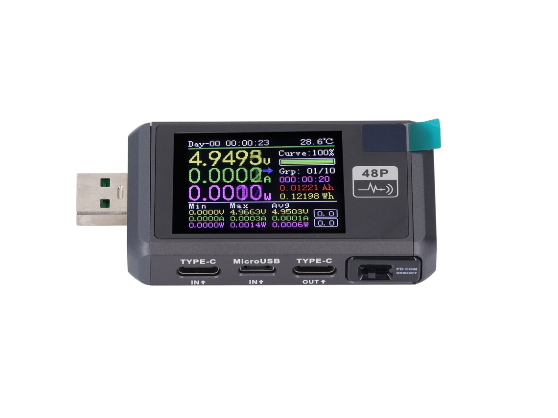 Multímetro Usb De 6 Dígitos, Medidor De Voltaje, Corriente, Capacidad, Batería, Resistencia Y Comprobador De Cables Fnb48p