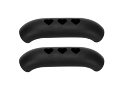 2 fundas de silicona aislantes, antiadherentes y resistentes al calor para mangos de sartenes, color negro.