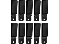 10 Clips Cinturón Hierro Negro Actividades Libre Fácil Instalación Adecuados Estuches Mochilas Accesorios
