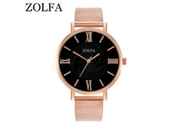 Reloj De Pulsera De Cuarzo Para Hombre/mujer Con Esfera Redonda, Oro Rosa.