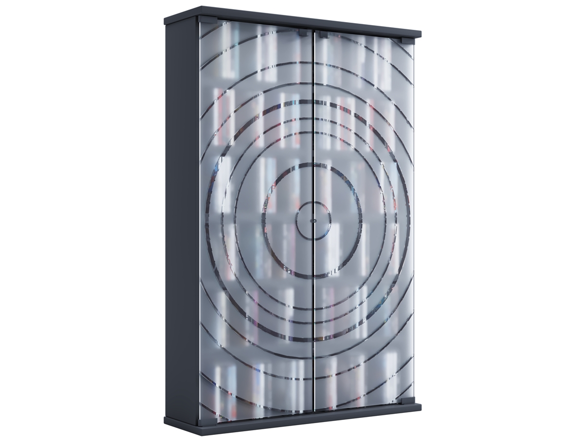 Estante Porta Cd DVD De Madera Con Puerta De Cristal Tilano L Vcm