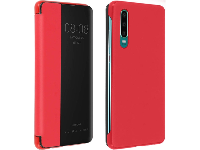 Funda Huawei P30 AVIZAR Window Rojo