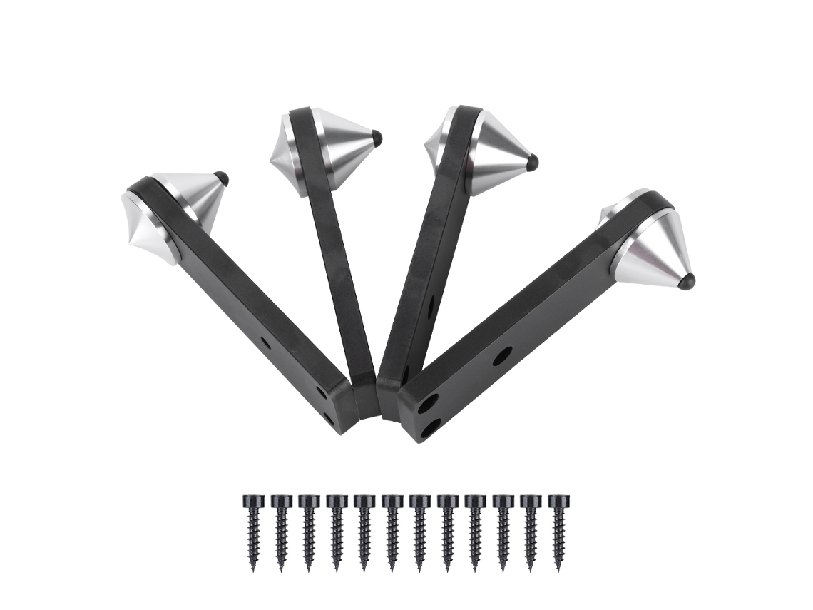 2026dn 4 soportes antivibración de aluminio para altavoces de subwoofer con tornillos