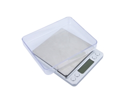 Minibalanza Digital De Alta Precisión De 500 G/0,01 G Con Dos Bandejas Y Pantalla Lcd Azul Para Joyería.