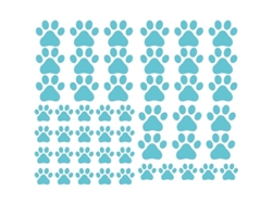 49 Pegatinas De Pared Con Huellas De Perro, Pegatinas Decorativas De Vinilo, Huellas De Animales Para Coche Y Hogar.