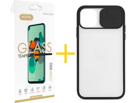 Kit Carcasa y Protector 1 X iPhone 11 Pro Skyhe Gel Protection Negro