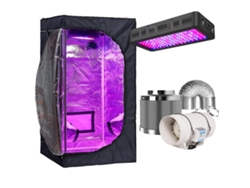Kit de tienda de cultivo, luz LED de espectro completo, materiales duraderos, paquete B, 80 x 80 x 160 cm