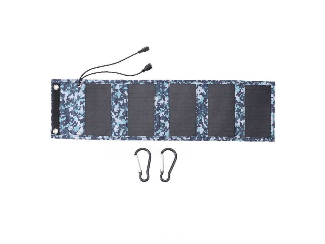 Panel Solar Monocristalino De 12 W, Plegable, Con 2 Puertos Usb De 5 V, Portátil Para Acampar, Pescar Y Hacer Senderismo.