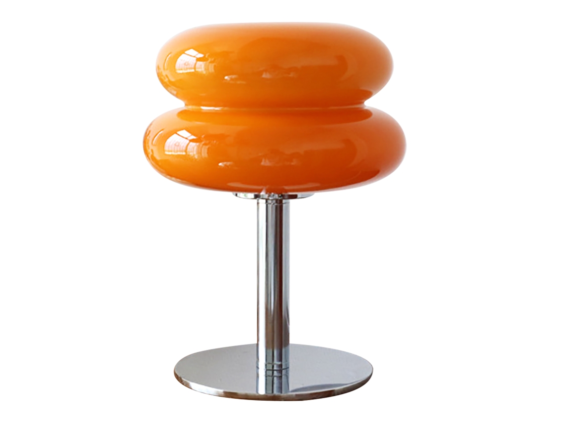 2026-lámpara De Mesa Macaron De Vidrio Para Niños, Lámpara De Noche Usb Con 3 Colores Regulables, Naranja