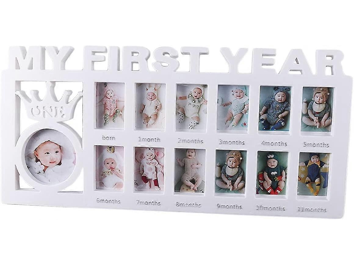 Rebe-marco De Fotos Para Bebé Primer Año 13 Fotos Collage Regalo Bautizo Decoración Niño Niña