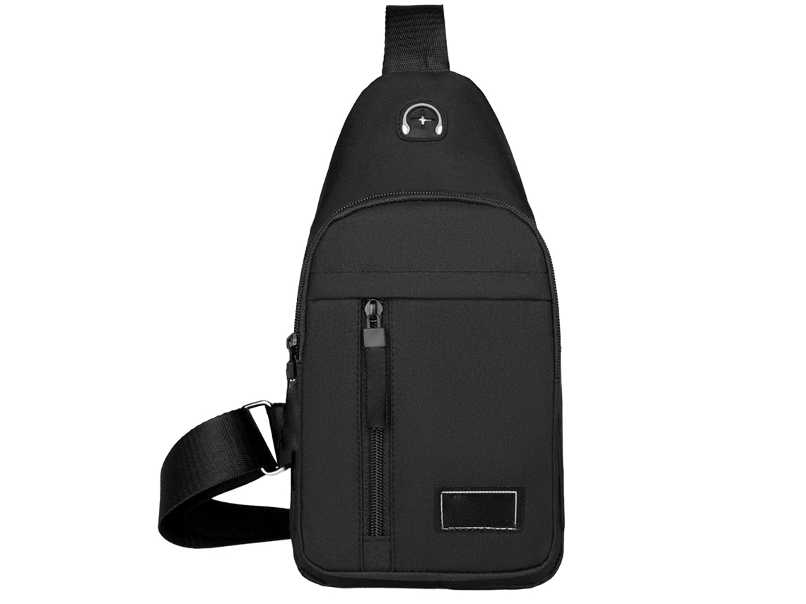 Bolso Bandolera Ajustable De Nailon Impermeable Para Hombre Con Múltiples Bolsillos Para Viajes Y Deportes.