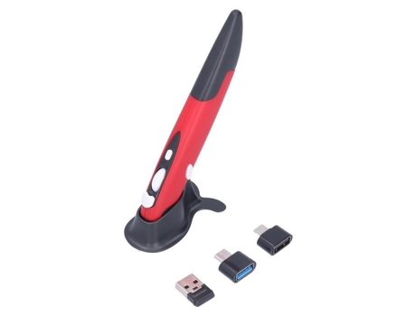 Negro Rojo Deansh 2.4G Inalámbrico Creatividad Plug Play Mouse Stylus Pen HURRISE
