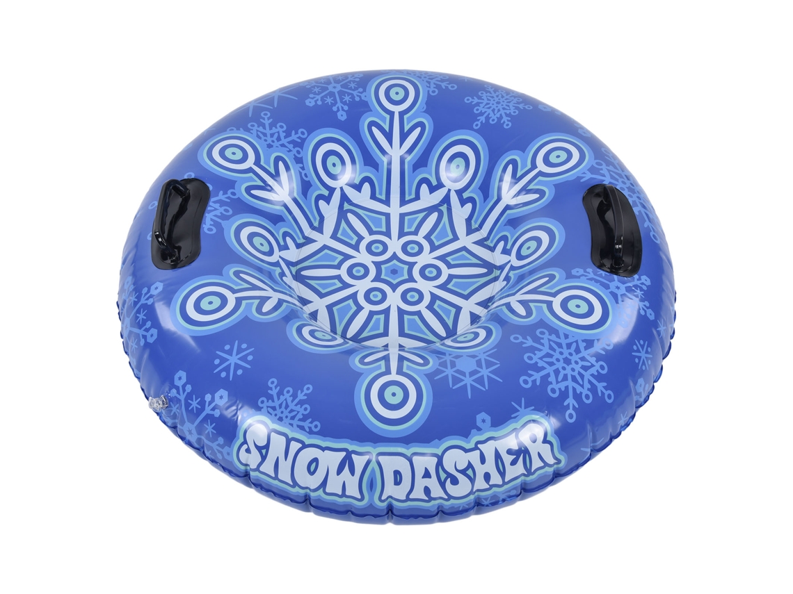 Tubo De Nieve Con Asa, Pvc, Capacidad De Carga De 204 Kg, Anillos De Esquí Inflables Azules Y Blancos Para Adultos Y