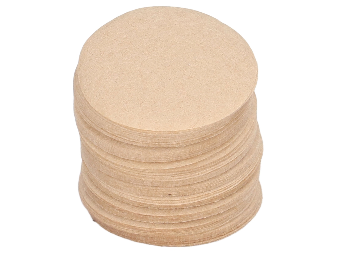 100 filtros de papel de café redondos y naturales para restaurantes, cafeterías, oficinas y hogar.