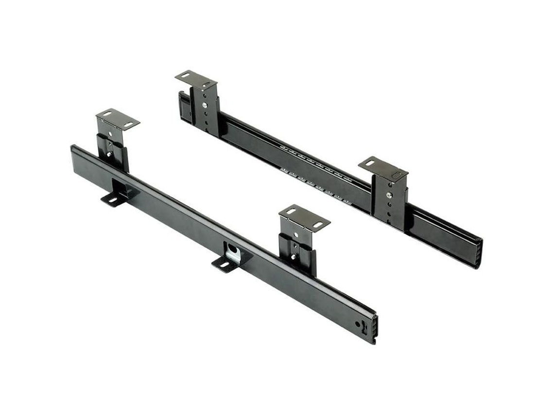 2026altiro-kit De Rieles Ajustables Para Bandeja De Teclado Con Rodamientos De Bolas, Acero, Chapado En Zinc Negro, 35,9 Cm X 7 Cm