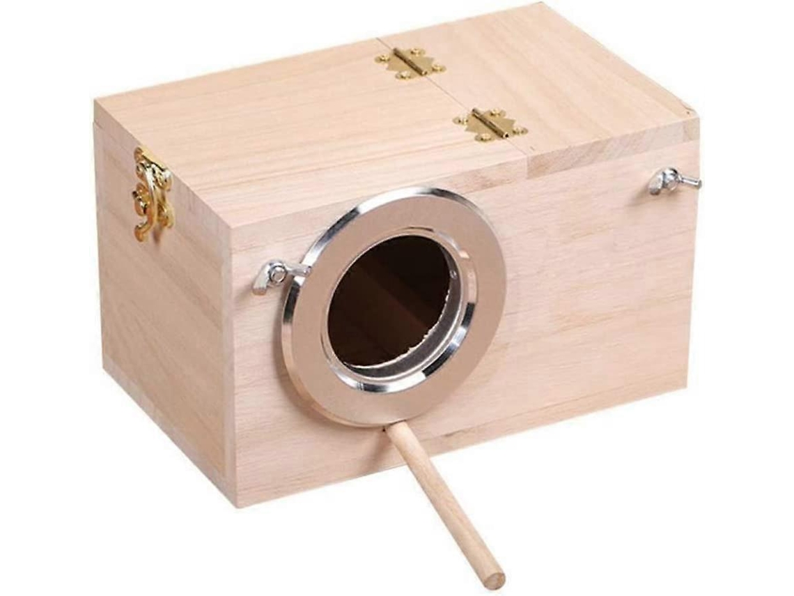 Caja nido grande para periquitos canarios, caja nido de madera para aviario
