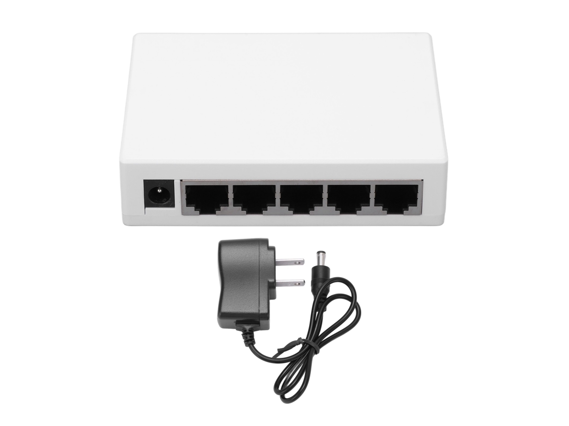 Switch Ethernet De 5 Puertos Fast Ethernet Plug And Play Estable Y Silencioso