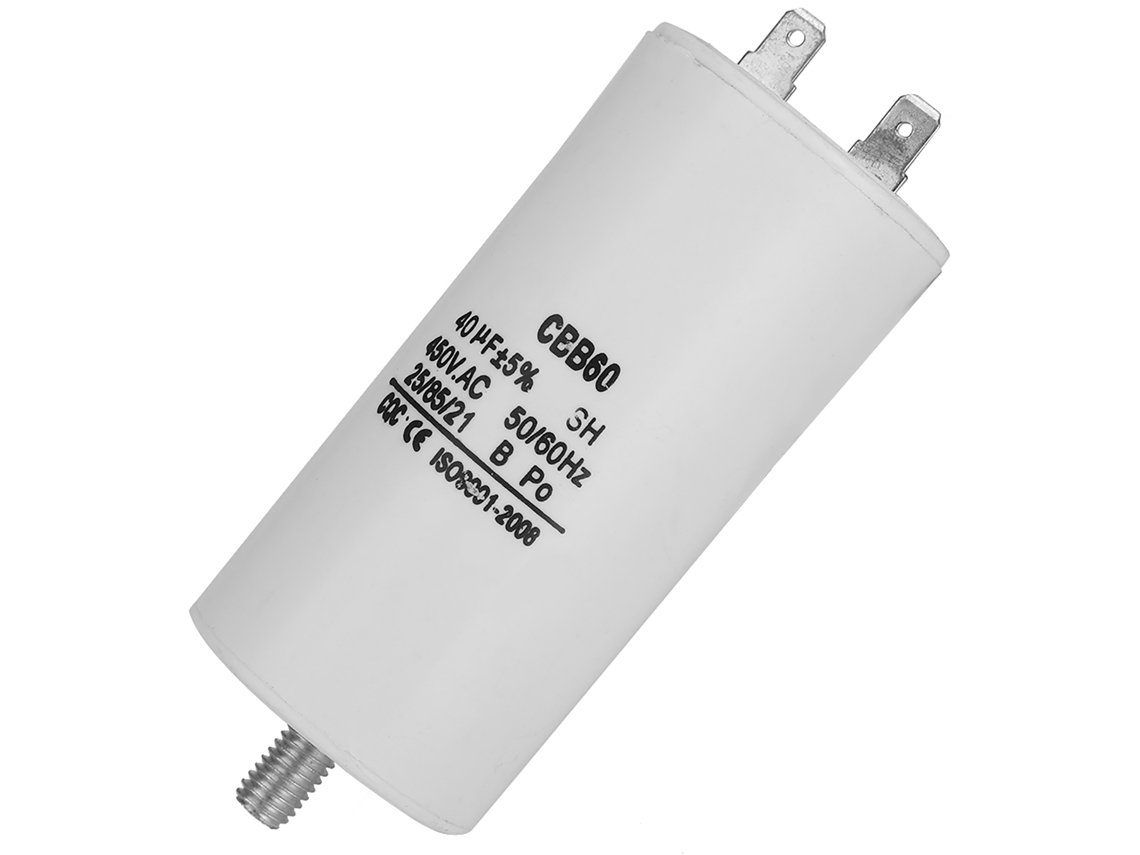 Condensador CBB60 para bomba de agua/lavadora, 450 V, 40 µF, 50/60 Hz