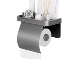 Porta-papel Higiênico – Suporte Para Banheiro, Dispensador De Papel, Prateleira Para Celular Organizador De Alumínio,
