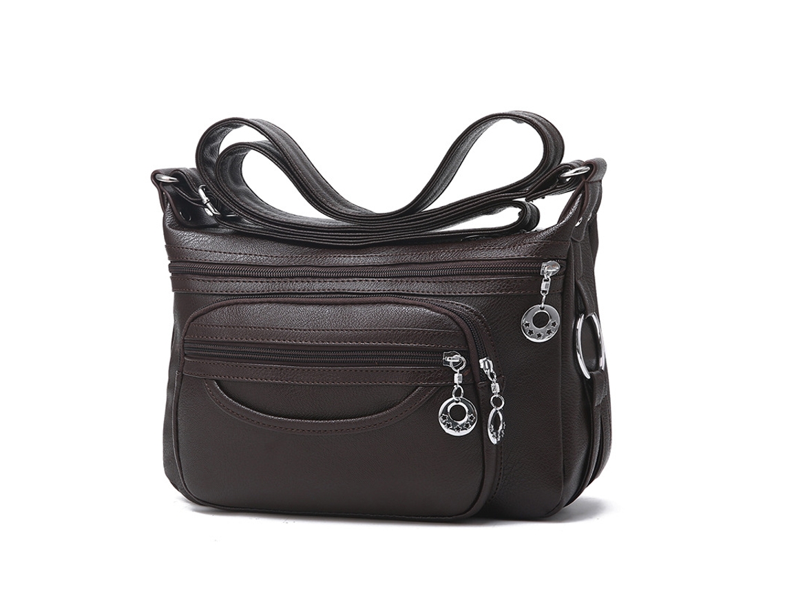 Bolso de hombro informal para mujer en piel sintética con múltiples bolsillos (color café) Eifson