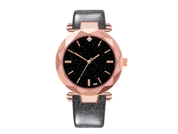 Reloj De Pulsera De Cuarzo Con Correa De Poliuretano, Estilo Moderno Y Elegante, Unisex, Negro.