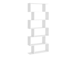 Librería Moderna Con 6 Baldas, 80x23x192 Cm, Blanca.