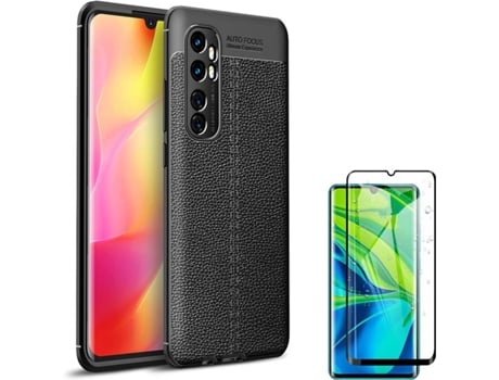 Funda y Protector de Pantalla Xiaomi Pro Mi Note 10 Lite PHONESHIELD Rugged Leather / Flexguard Full Negro