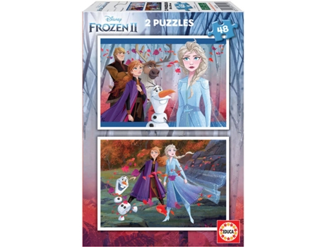 Puzzle EDUCA 2x Puzzle 48 Frozen 2 (Edad Mínima: 3 Años - 96 Piezas)