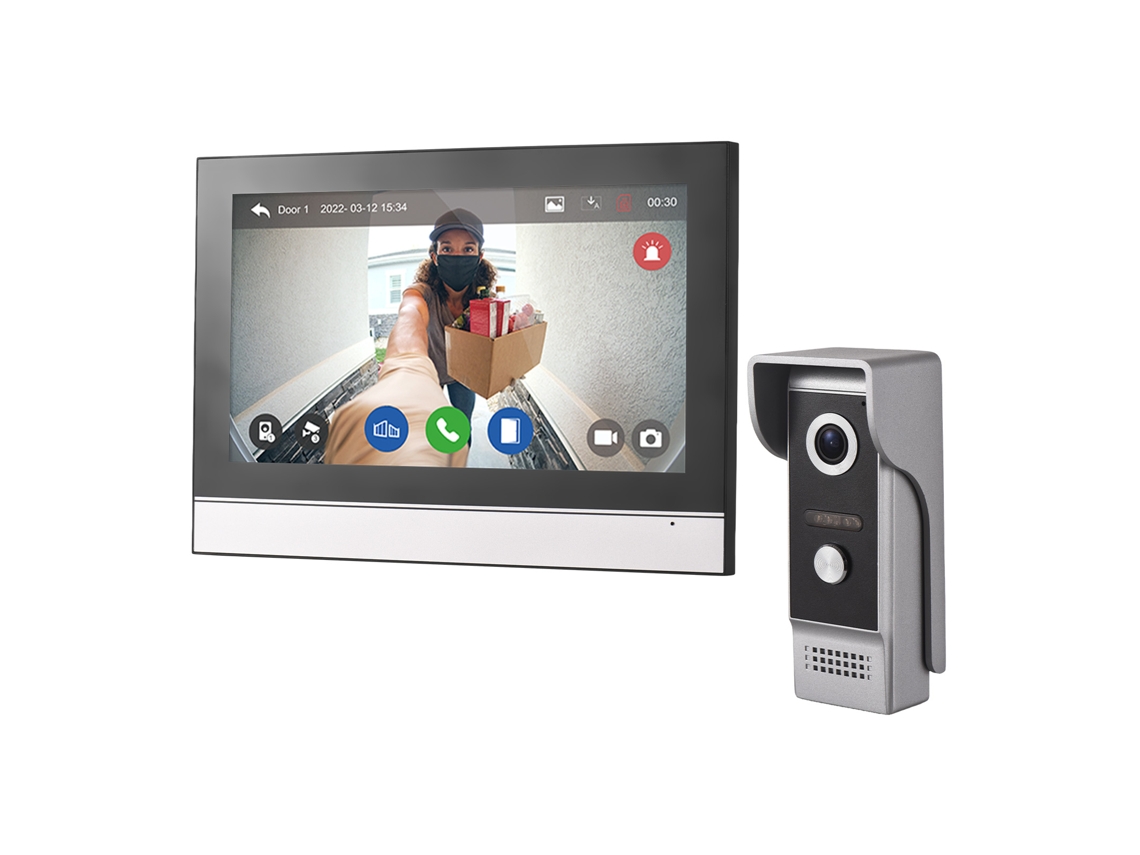 Timbre inalámbrico con cámara y monitor de 7 pulgadas y 1080p
