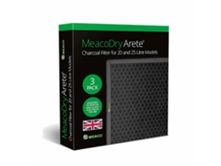 Paquete de 3 filtros de carbón activado Meacodry Arete para deshumidificadores de 20L/25L. Elimina olores y optimiza el rendimiento.