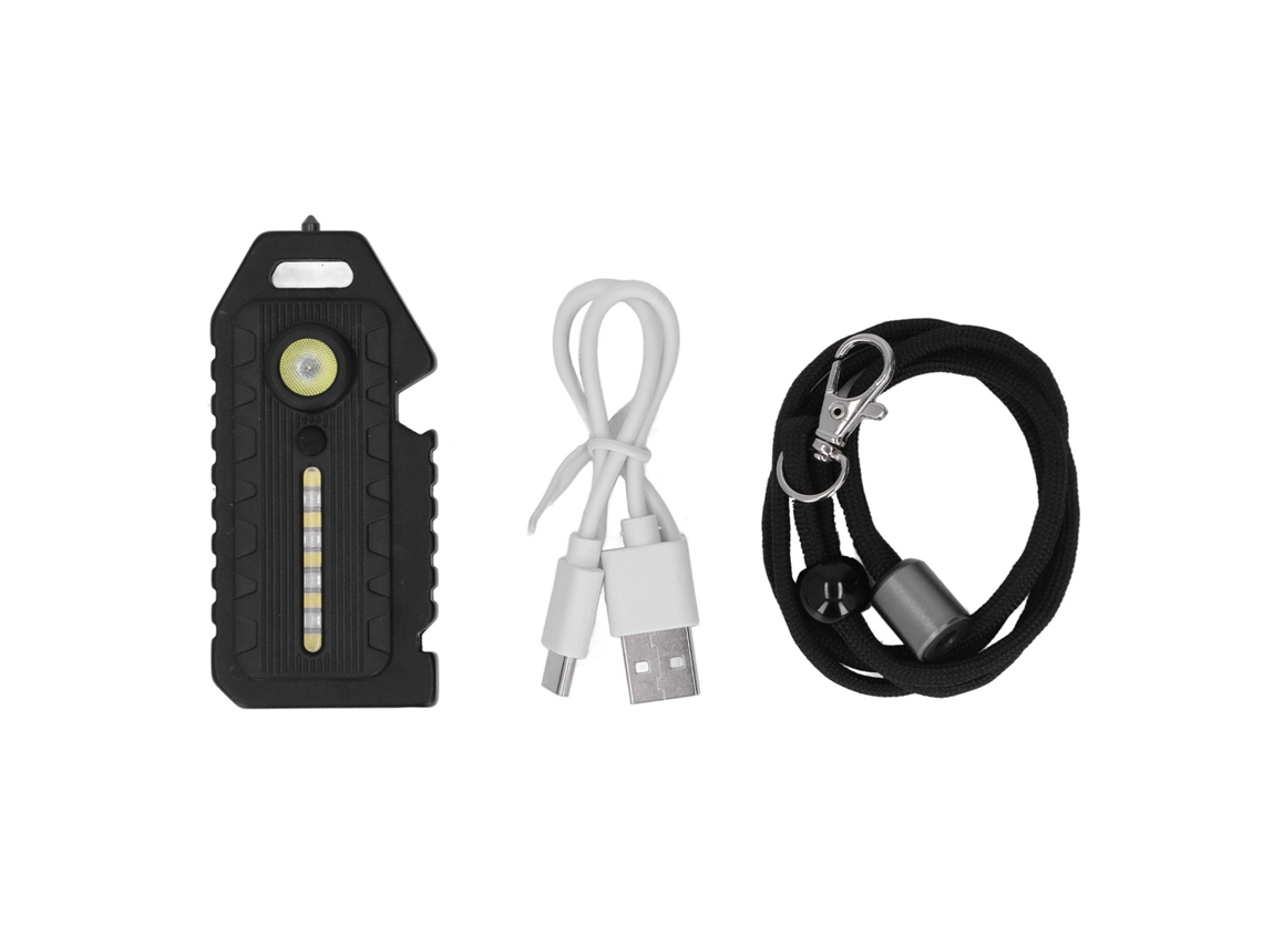 Linterna De Bolsillo Multifunción Con Llavero, Resistente Al Agua, Silbato Y Luz Emergencia Múltiple