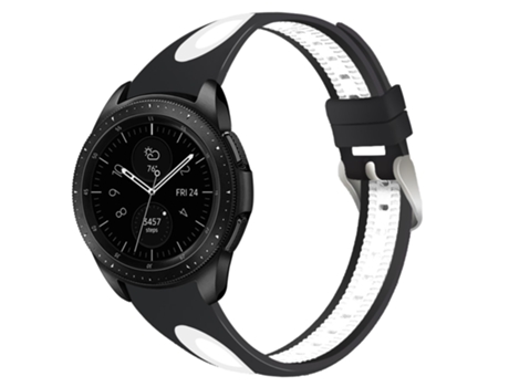 Correa de Silicona flexible para Samsung Galaxy Watch 46mm - negro exterior/interior blanco