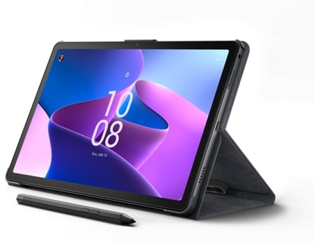 LENOVO M10 Plus Tablet + Funda + Lápiz (10.6'' - 128 GB - 4 GB RAM - Wi-Fi - Gris)