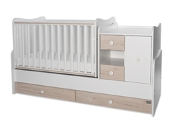 Cuna convertible en cama MINIMAX de LORELLI light oak new